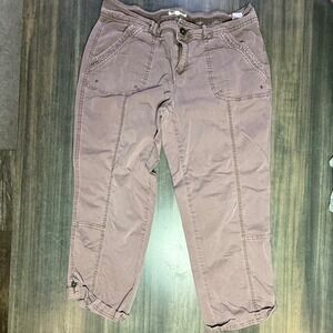 Maurices Capri Crop Pants Womens Size 9/10 Brown‎ Casual Comfort